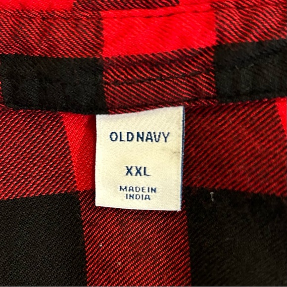Old Navy Buffalo Plaid Rayon Shirt Dress Women’s SZ XXL in Red and Black - Picture 8 of 9